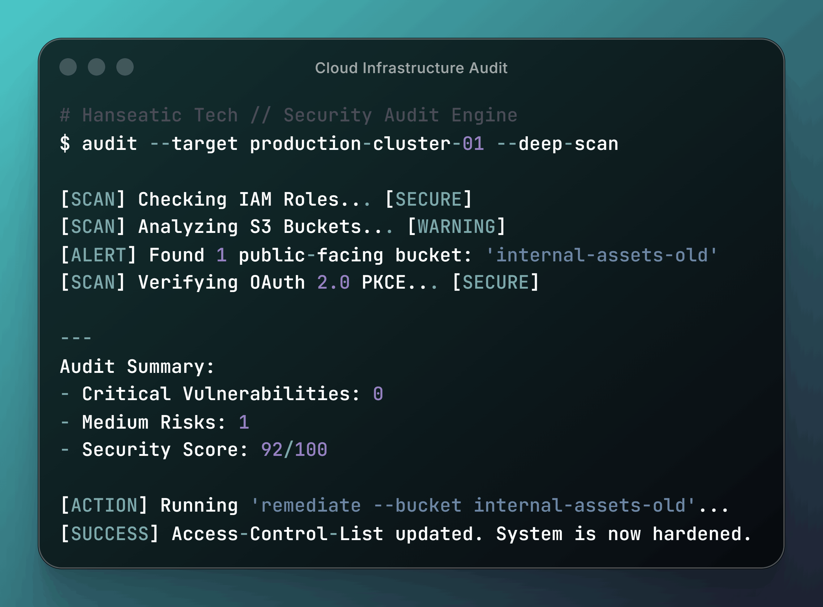 Cloud Infrastructure Audit